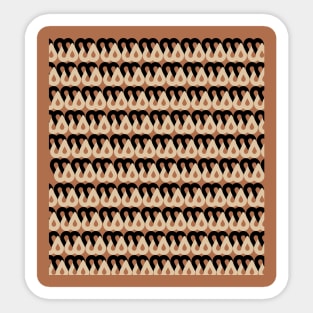 Terracotta Retro Pattern Sticker